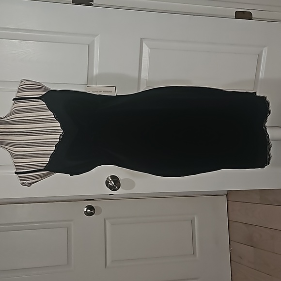 MADISON +HUDSON Women Luster Black Velvet Spaghetti straps Mini Dress Size M - Picture 2 of 13